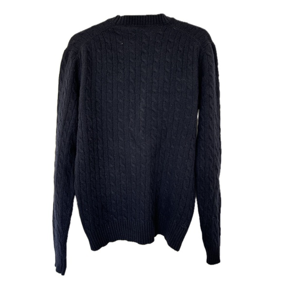 Tiger of Sweden Lauel mens navy wool cable knit jumper pullover - Picture 2 of 9